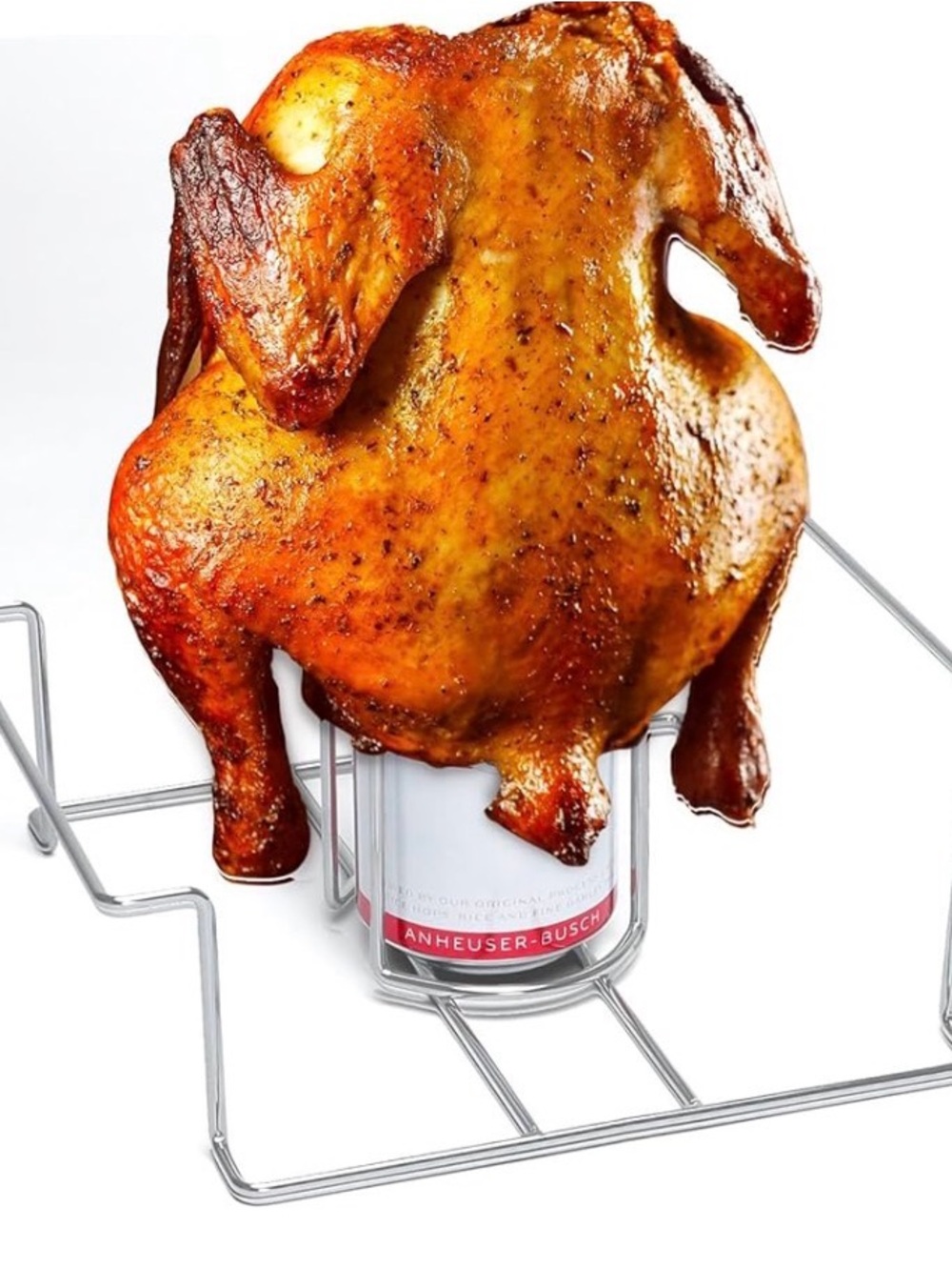 Beer Can Chicken Roaster Rack with Brown Roasted Finish